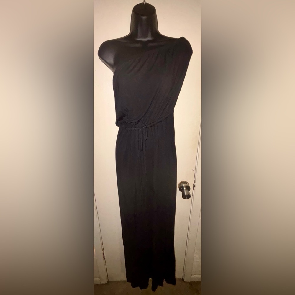 Old Navy Black Knit Maxi Dress | XXL | Off-the-Shoulder Option